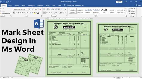 microsoft word sheet metal design